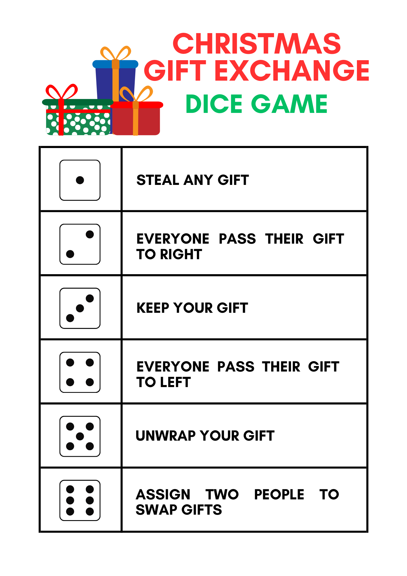 Free Christmas Dice Game Printable Fun For Kids And Adults Xoxoerinsmith
