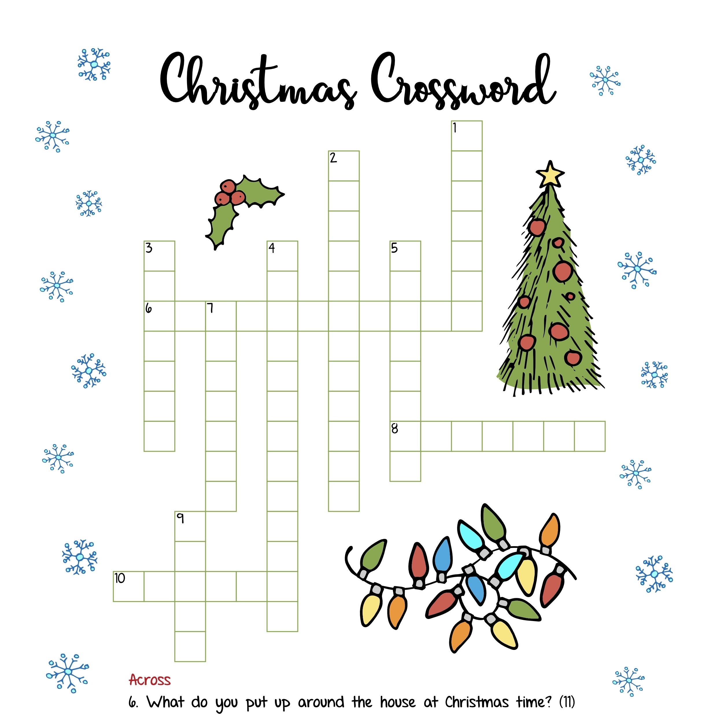 Free Christmas Printables Crossword Mama Geek