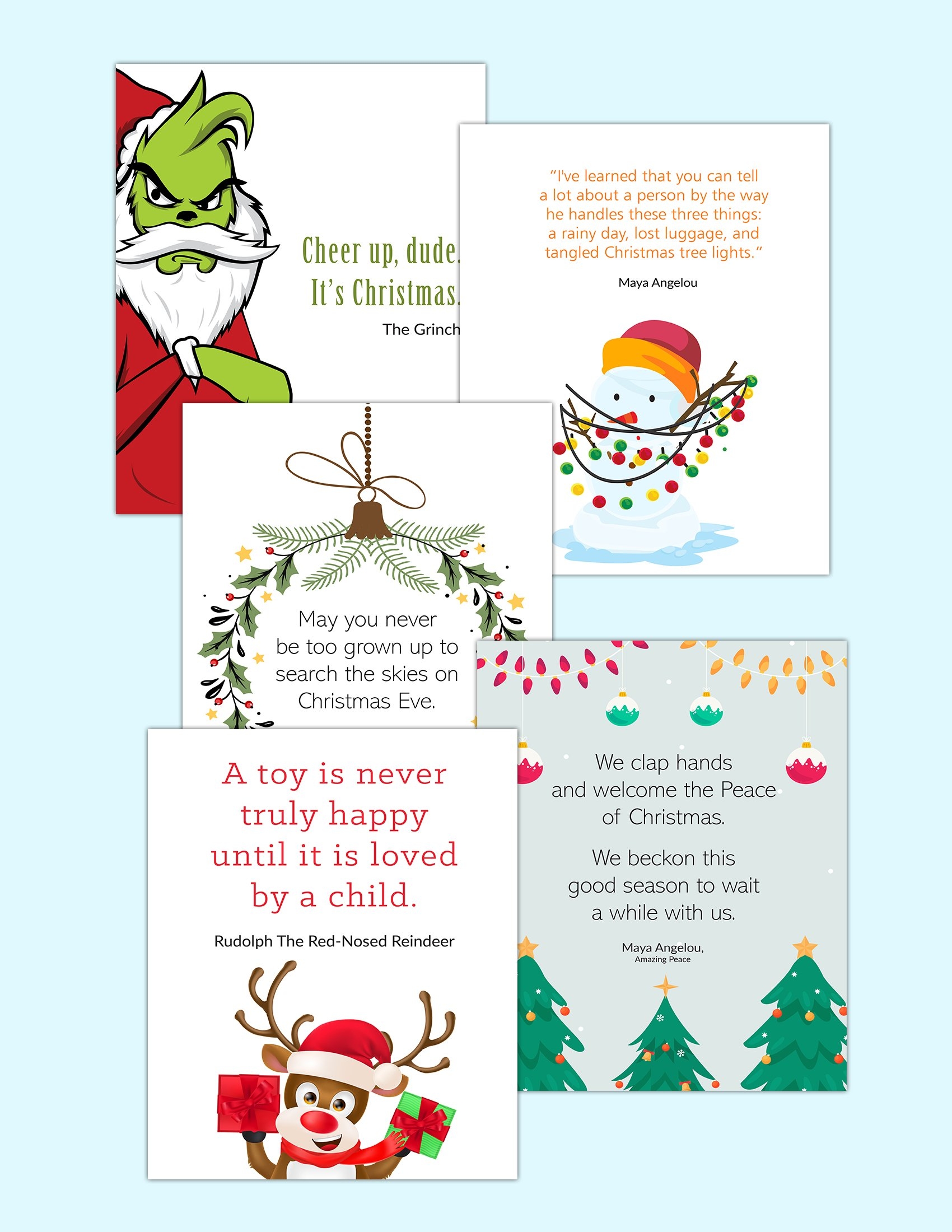 Free Christmas Quotes Printable PDFs Freebie Finding Mom