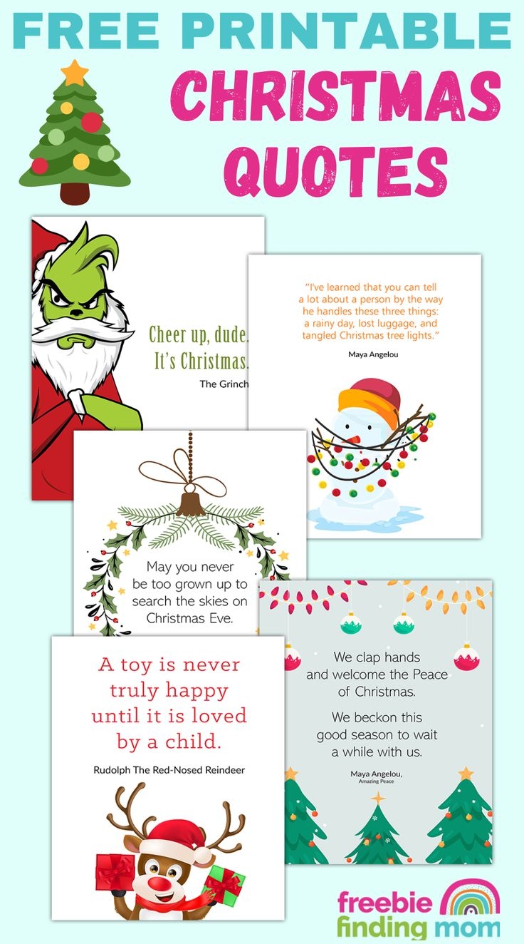 Free Christmas Quotes Printable PDFs 