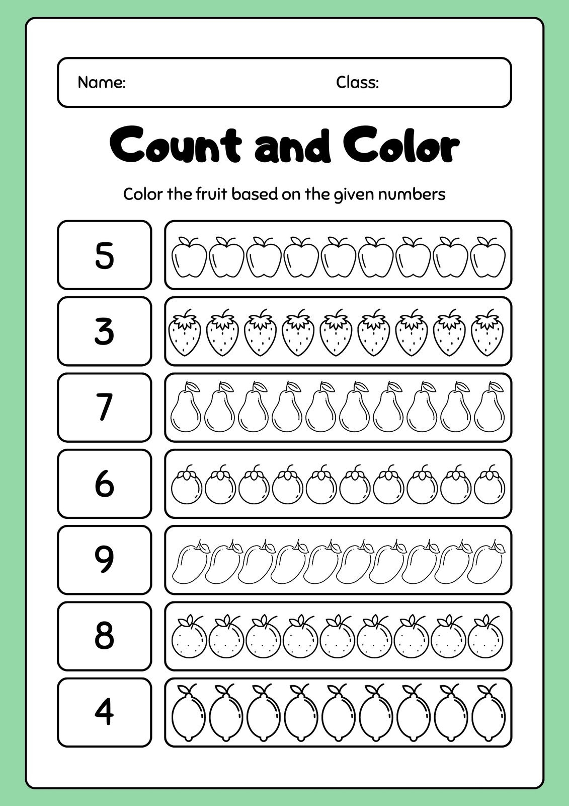 Free Custom Printable Preschool Worksheet Templates Canva