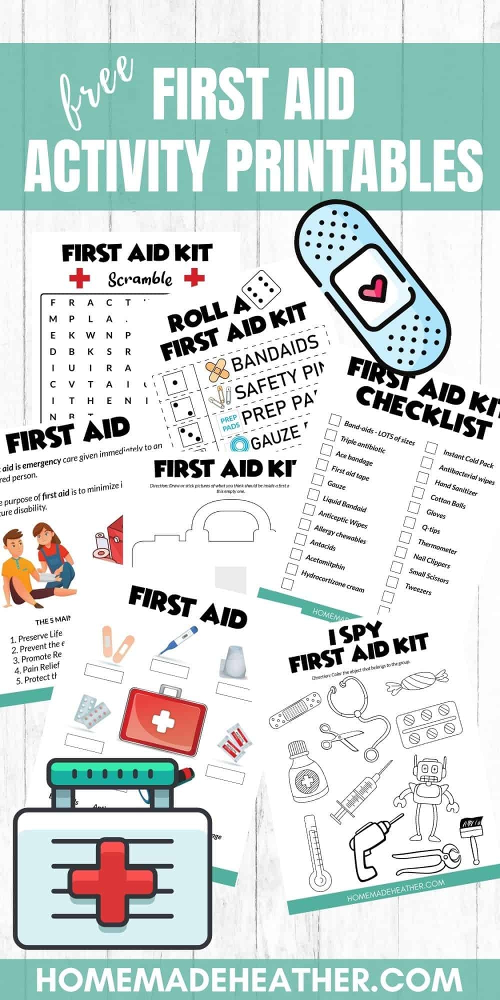 Free First Aid Activity Printables Homemade Heather