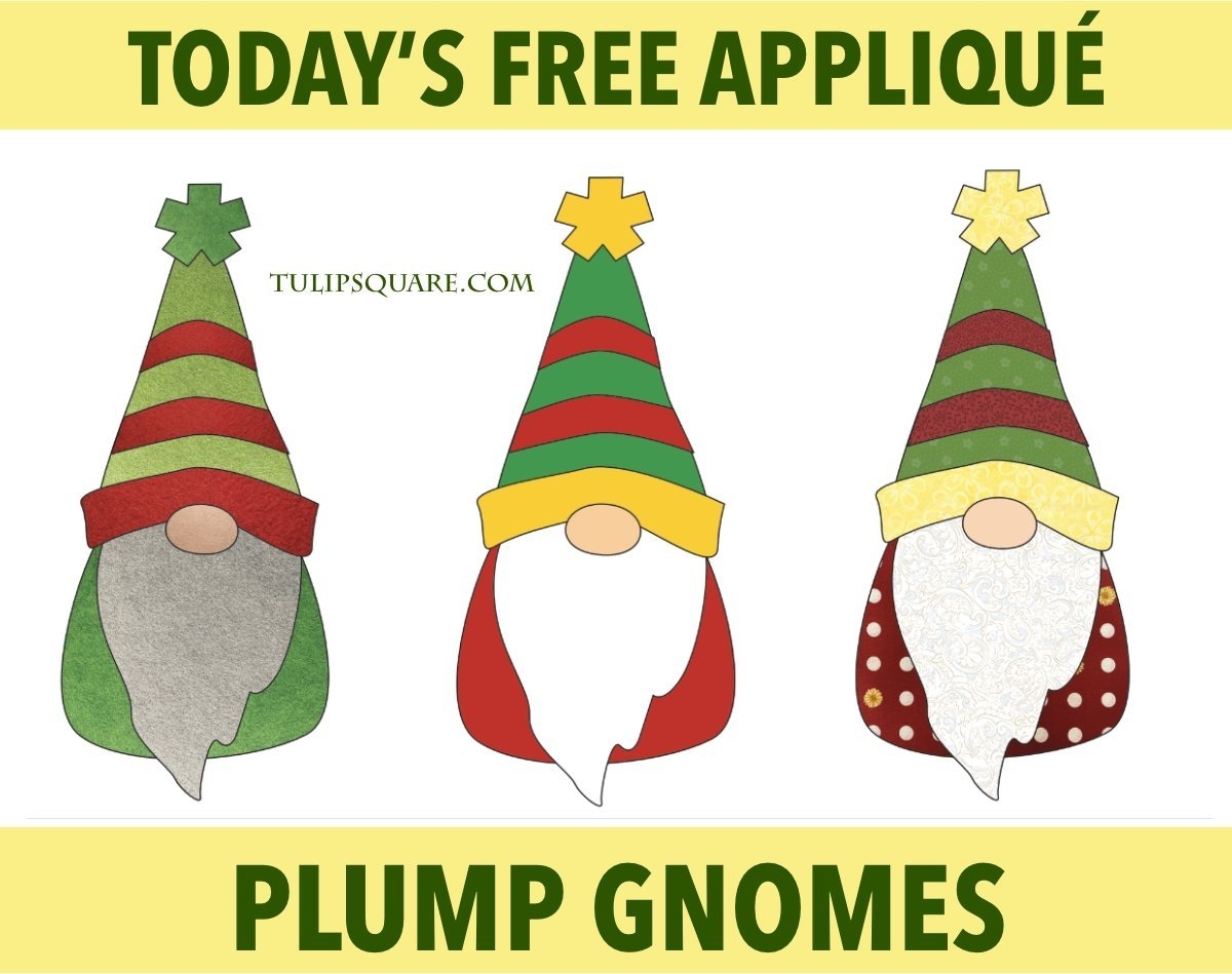 Free Gnome Appliqu Pattern TulipSquare