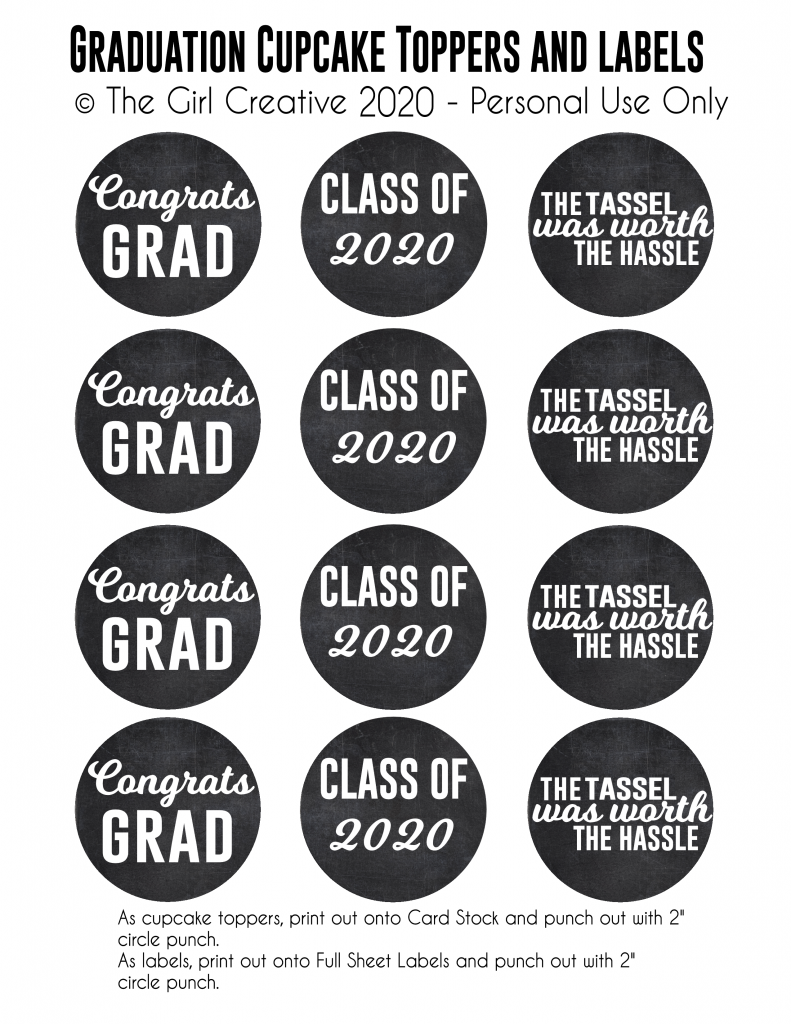 Free Graduation Printables For Class Of 2020 The Girl Creative