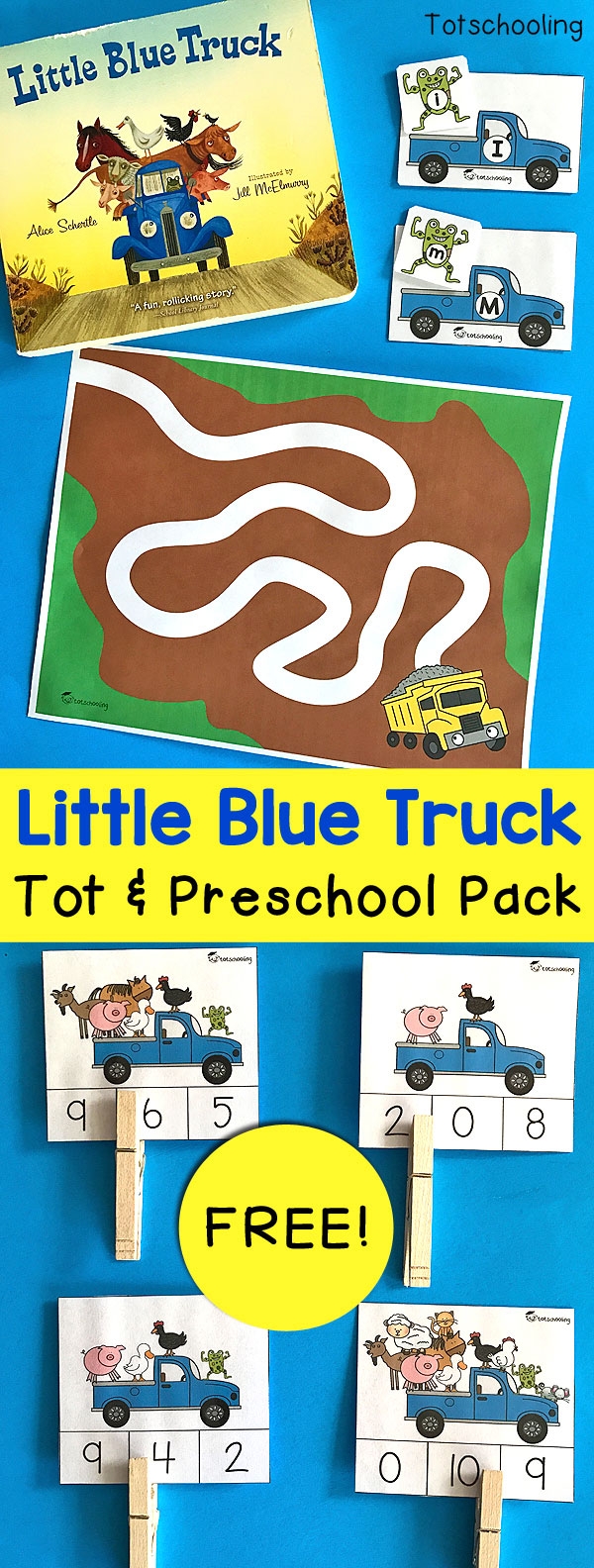 Free Little Blue Truck Activity Printables Thrifty Homeschoolers