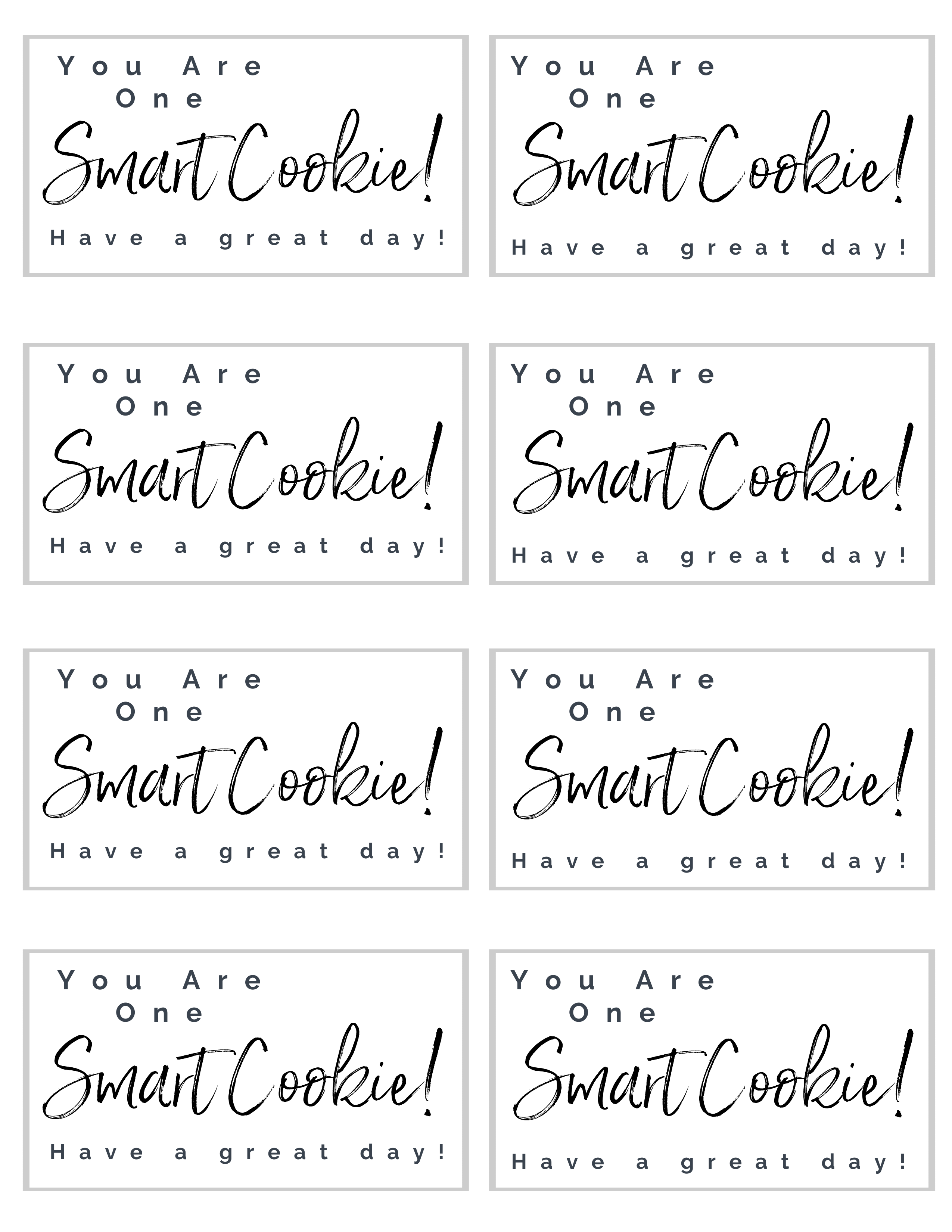 Free Lunchbox Printable One Smart Cookie SheSaved 