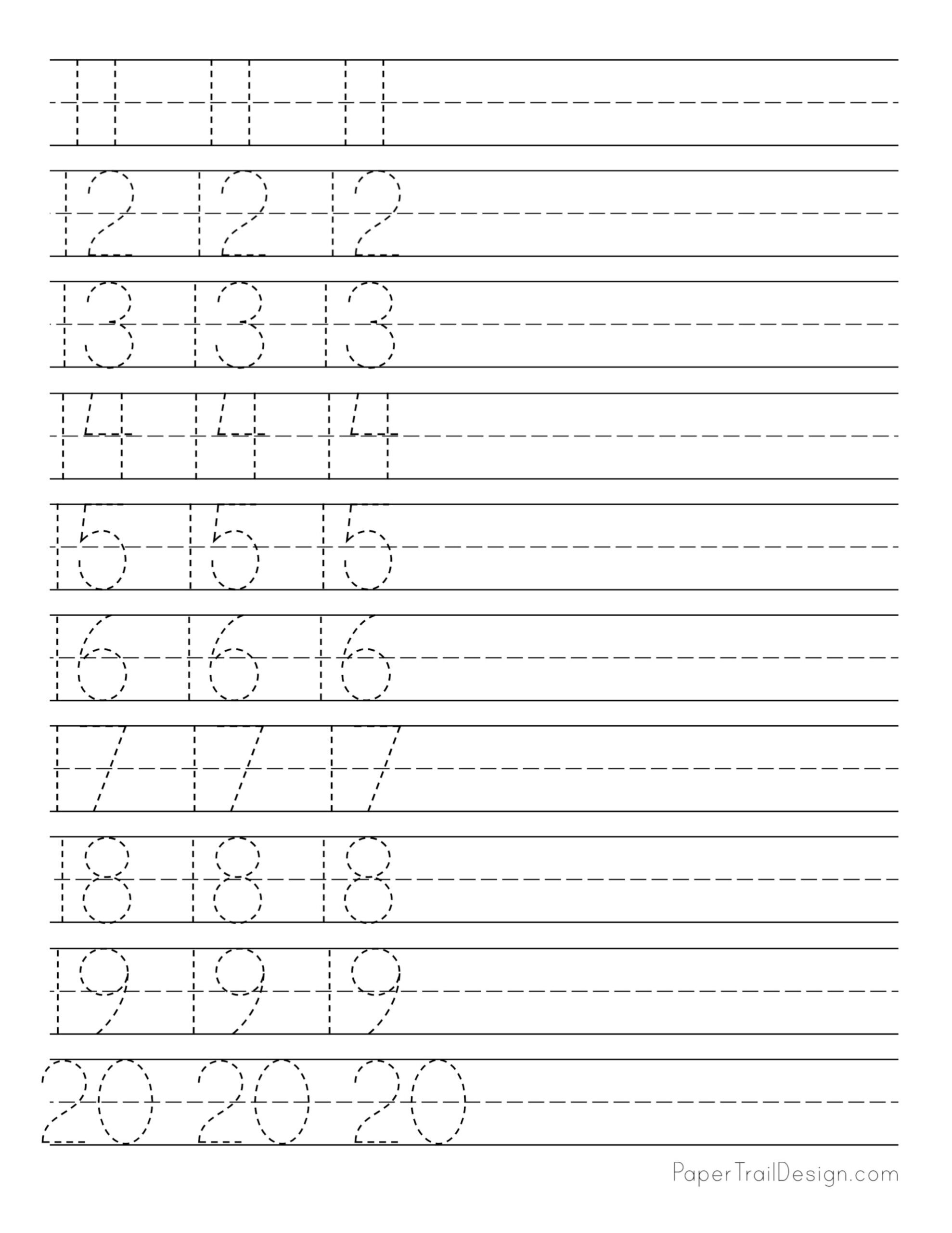 Practice Writing Numbers Worksheet Printable