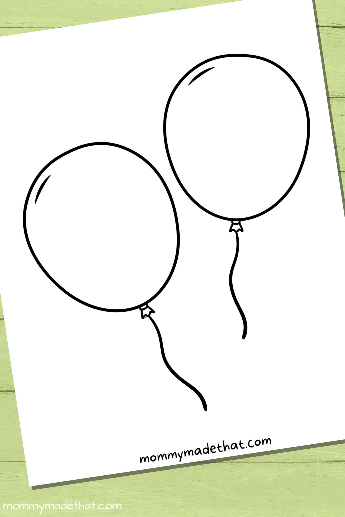 Printable Cut Out Balloon Template