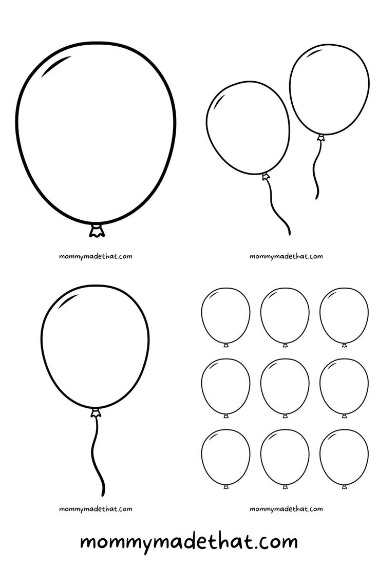 Free Printable Balloon Templates Different Sizes Balloon Template Templates Printable Free Printed Balloons