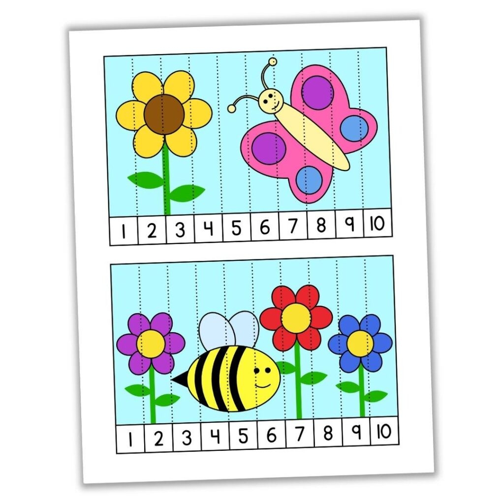 Free Printable Bug Counting Puzzles 1 10 Number Sequence The Craft at Home Family