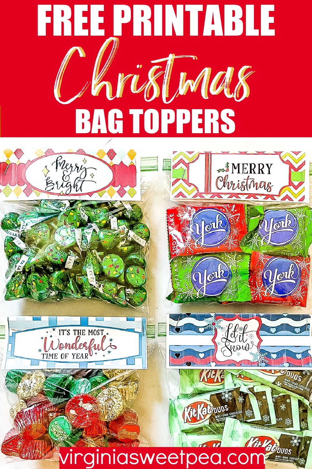 Free Printable Christmas Bag Toppers Sweet Pea