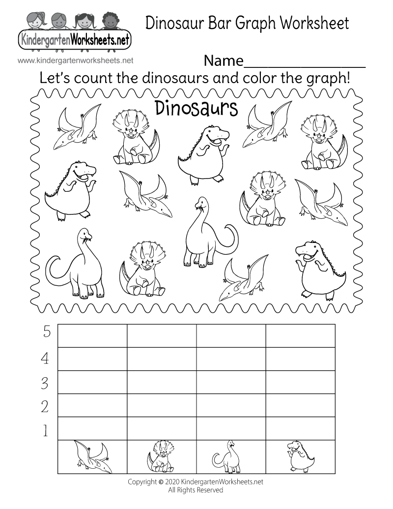 Free Printable Dinosaur Bar Graph Worksheet