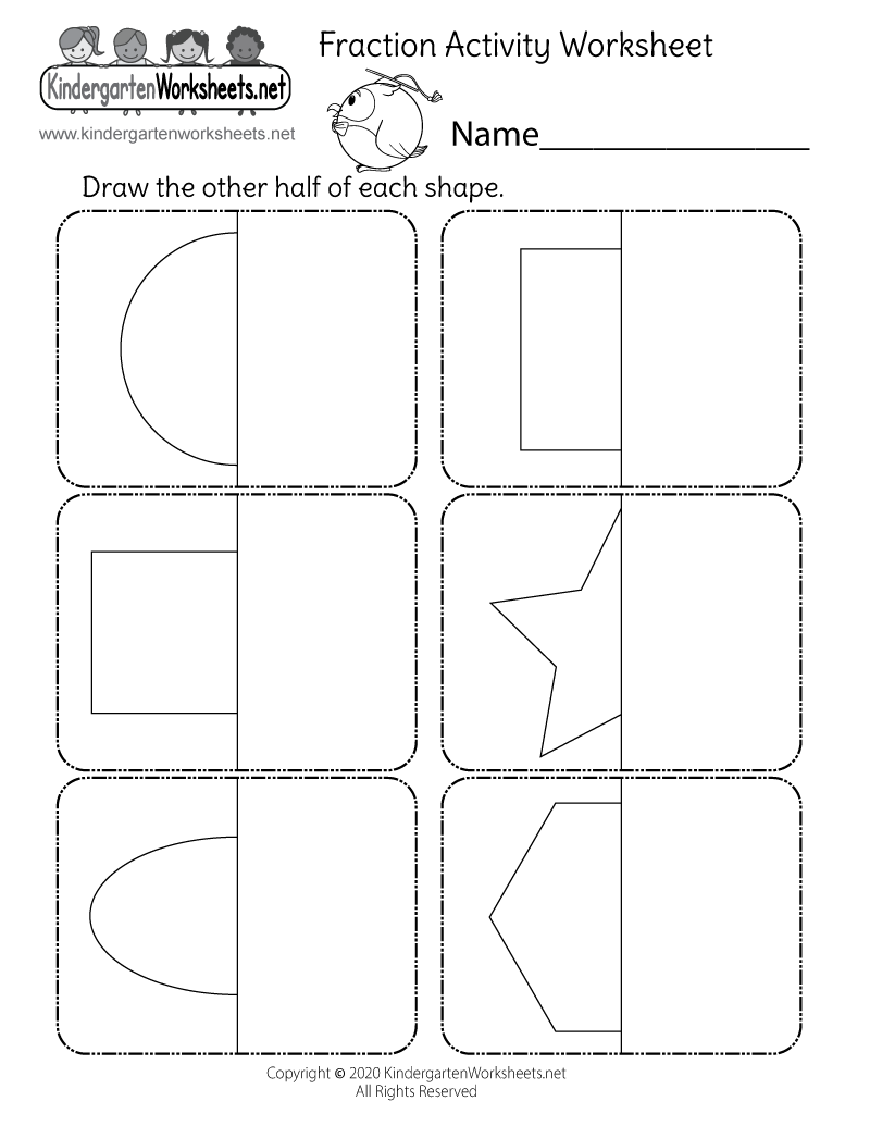 Free Printable Draw The Other Half Of Shapes Worksheet