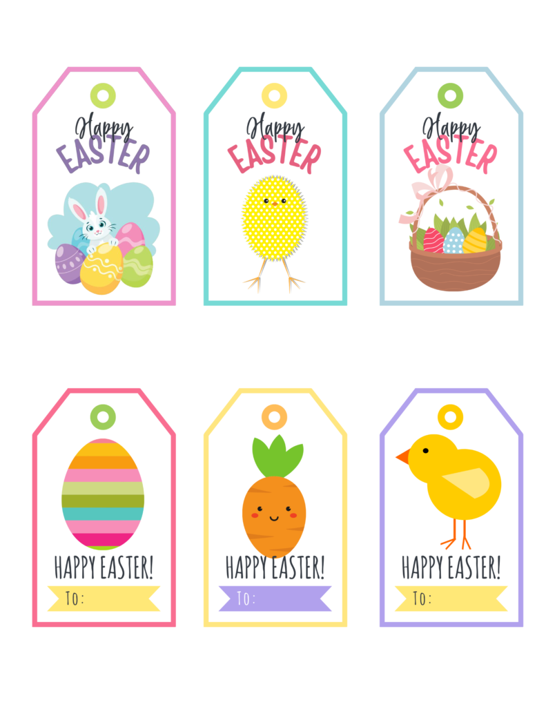 Free Printable Easter Gift Tags Baking You Happier