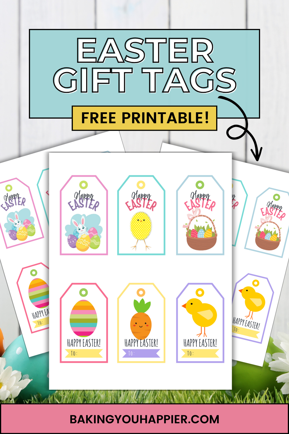 Free Printable Easter Gift Tags Baking You Happier