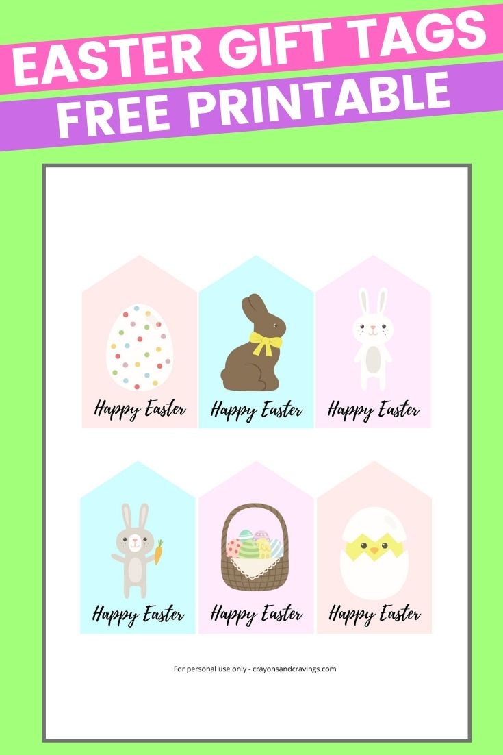 Free Printable Easter Tags 6 Colorful Designs 