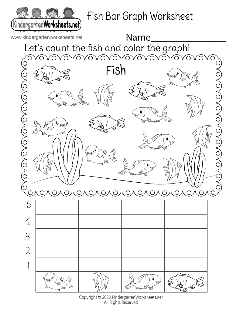 Free Printable Fish Bar Graph Worksheet