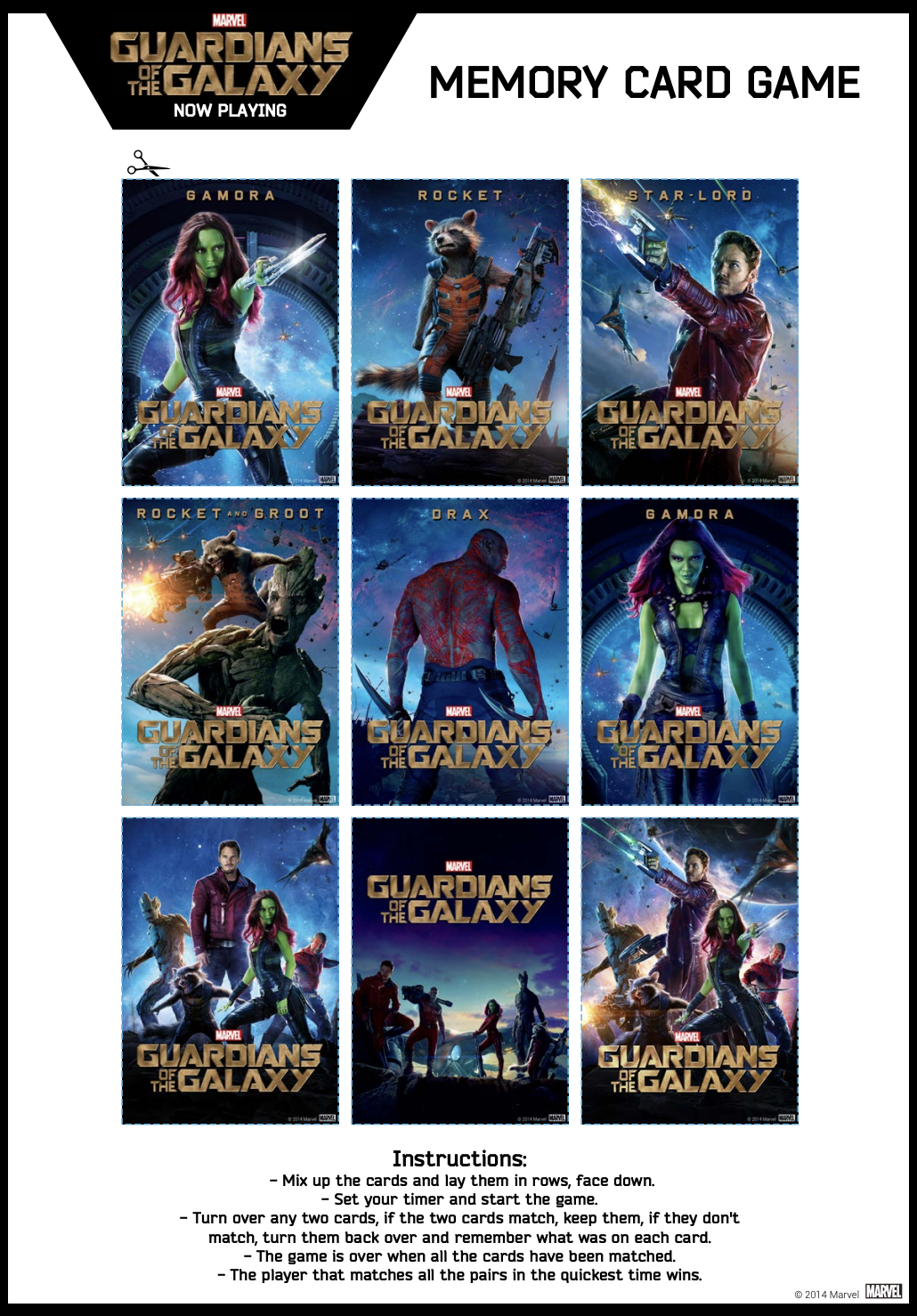 Guardians Of The Galaxy Printable