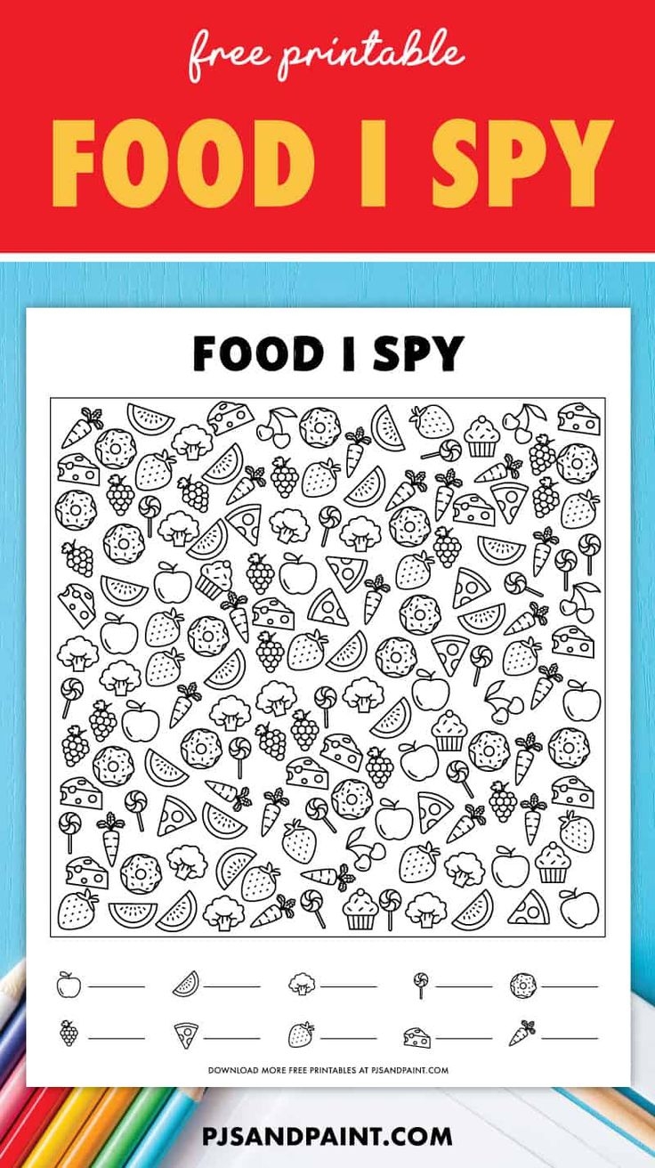 I Spy Food Printable
