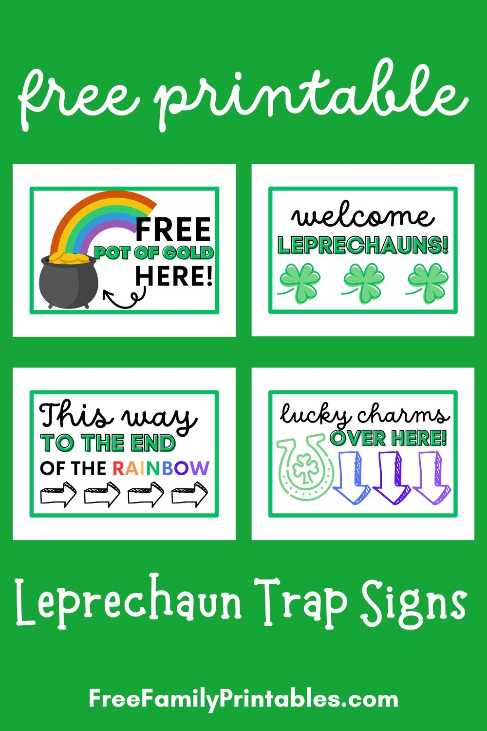 Free Printable Leprechaun Trap Signs Free Family Printables