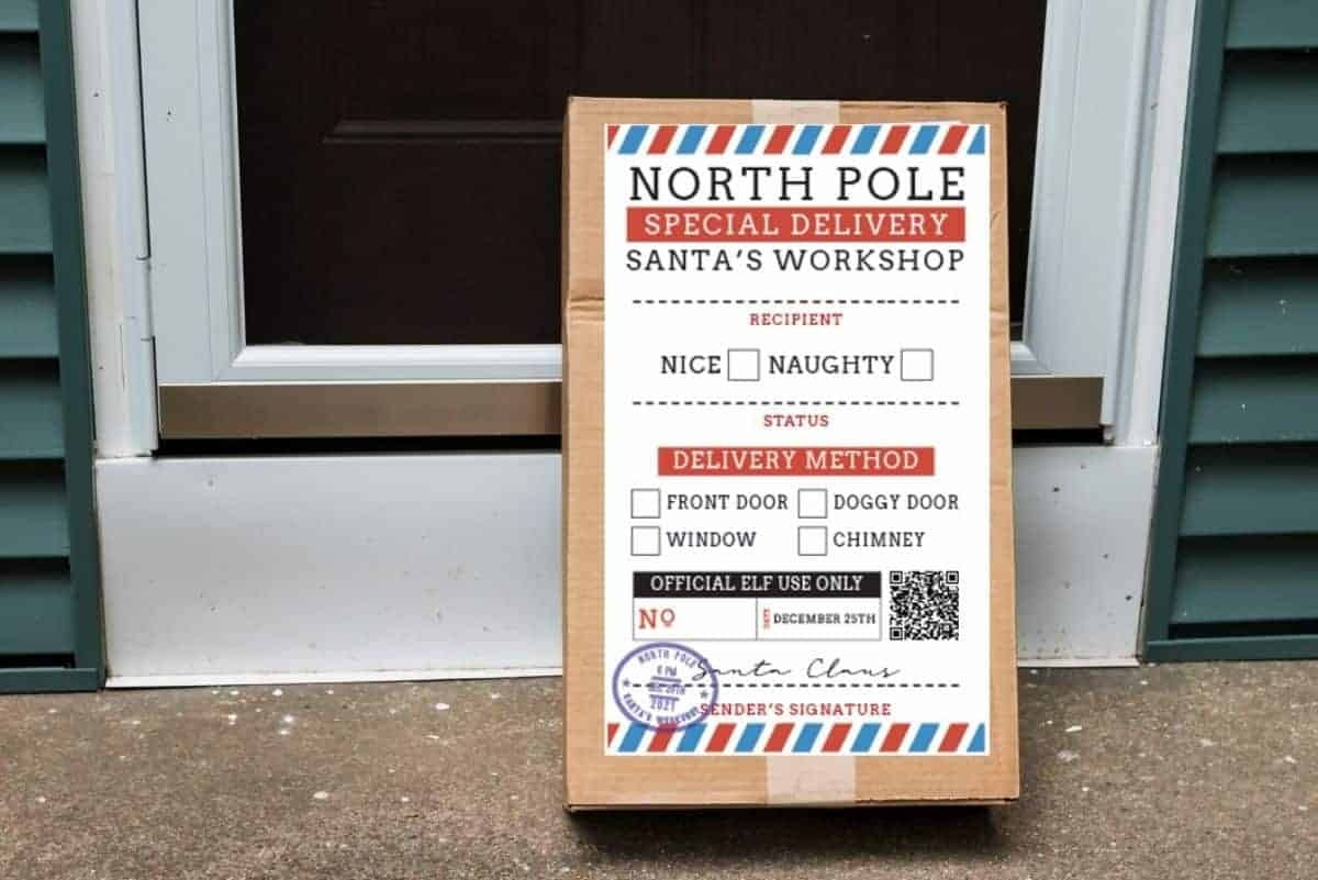 Free Printable North Pole Special Delivery Printable
