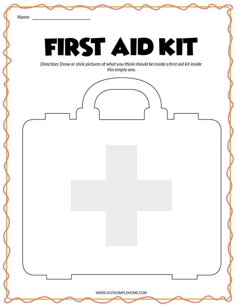 Printable First Aid Kit Worksheet