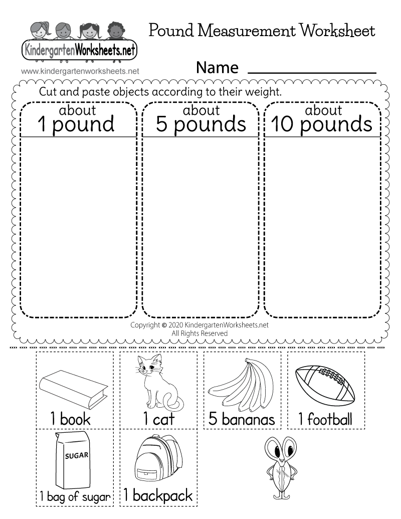 Free Printable Pound Measurement Worksheet
