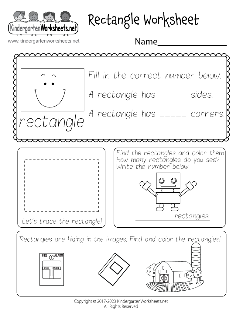 Free Printable Rectangle Worksheet