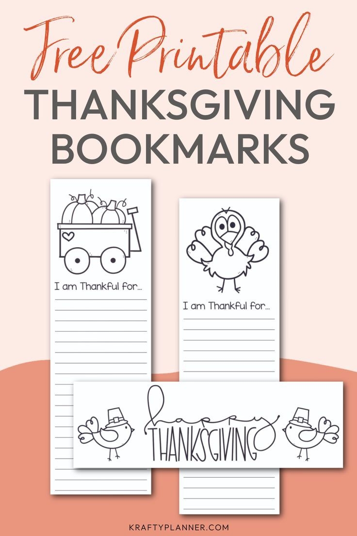 Free Printable Thanksgiving Bookmarks Krafty Planner Thanksgiving Printables Coloring Bookmarks Bookmarks Kids
