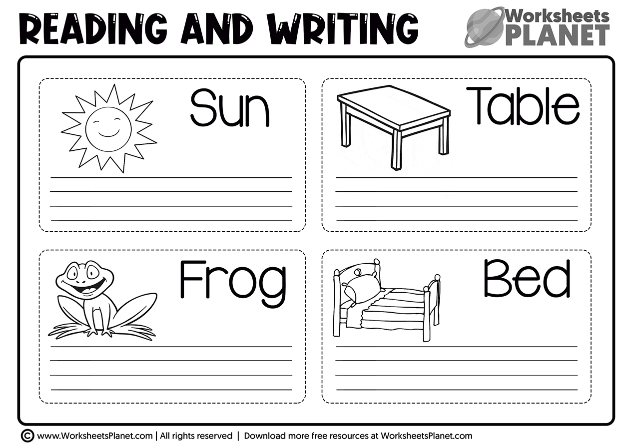 Free Printable Worksheets For Kindergarten