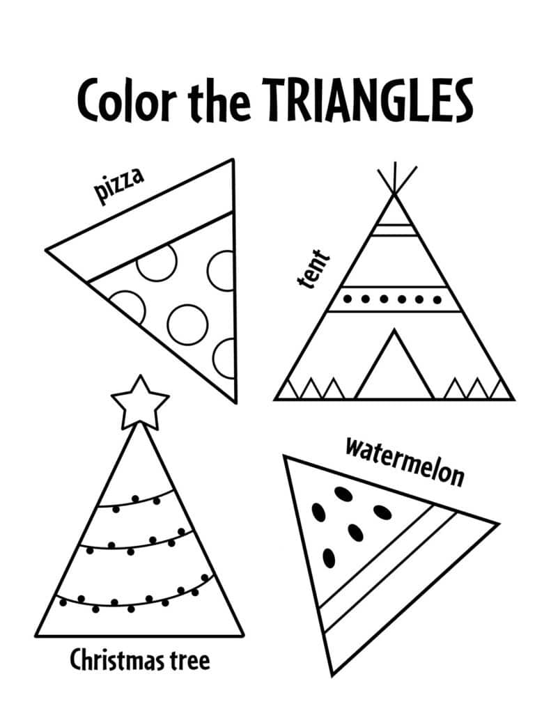 Free Triangle Worksheets For Preschool The Hollydog Blog