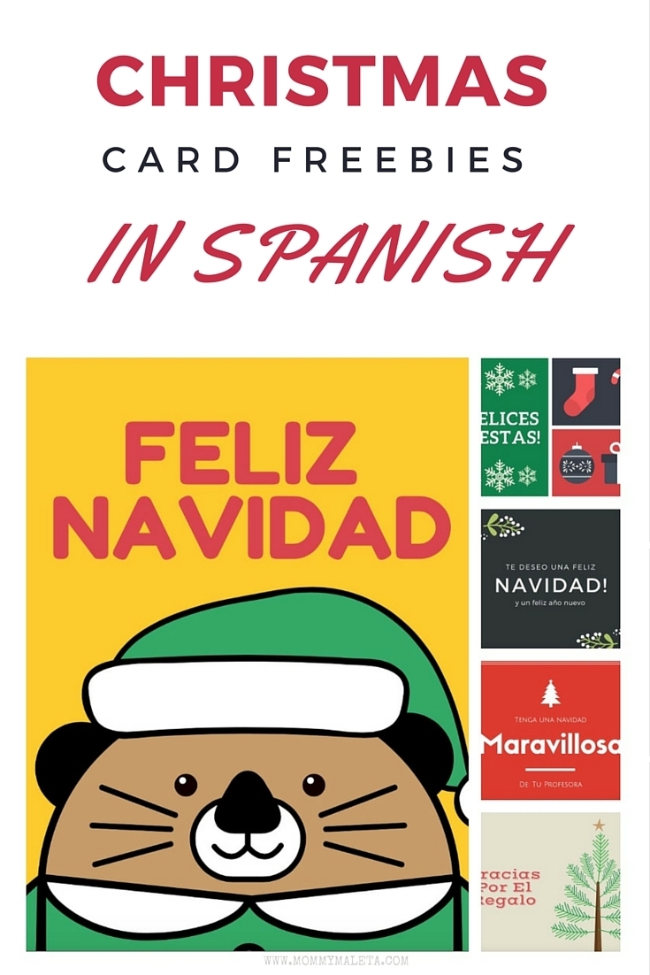 Freebie Christmas Card Printables In Spanish MommyMaleta