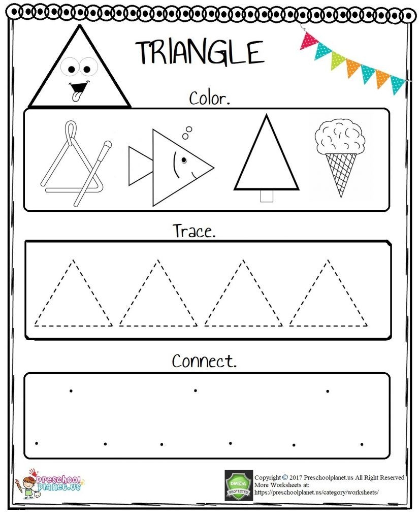 Fun Triangle Worksheet For Preschoolers