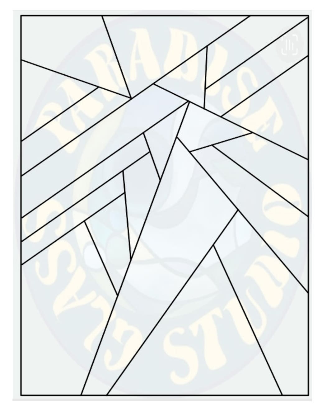 Geometric Stained Glass Pattern PDF Digital File Etsy