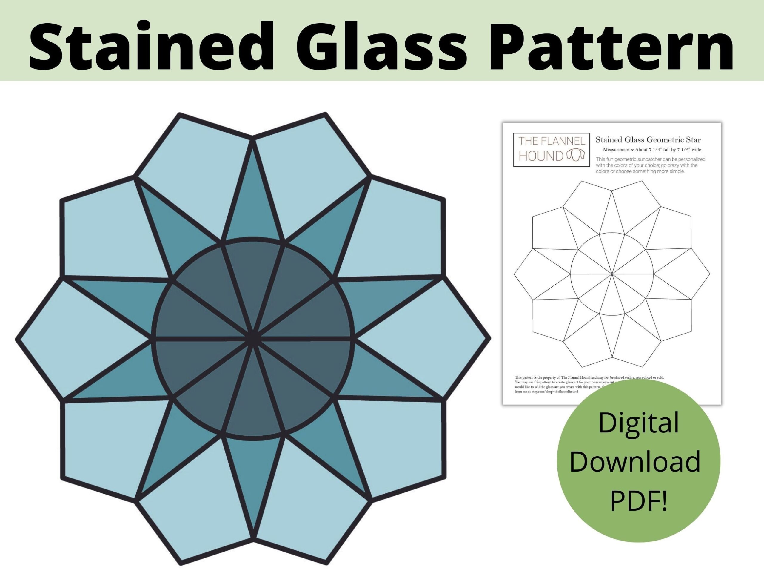 Printable Geometric Stained Glass Patterns
