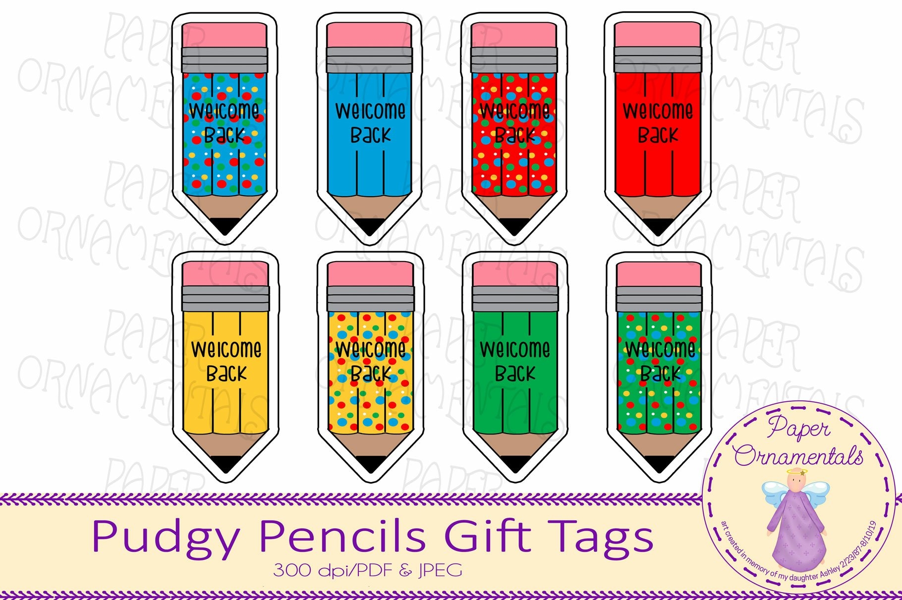 Gift Tags Printable Gift Tags Welcome Back Pudgy Pencils