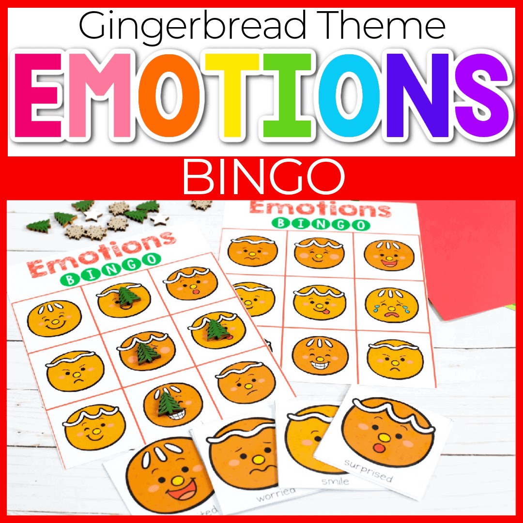 Gingerbread Emotions BINGO Game For Preschool
