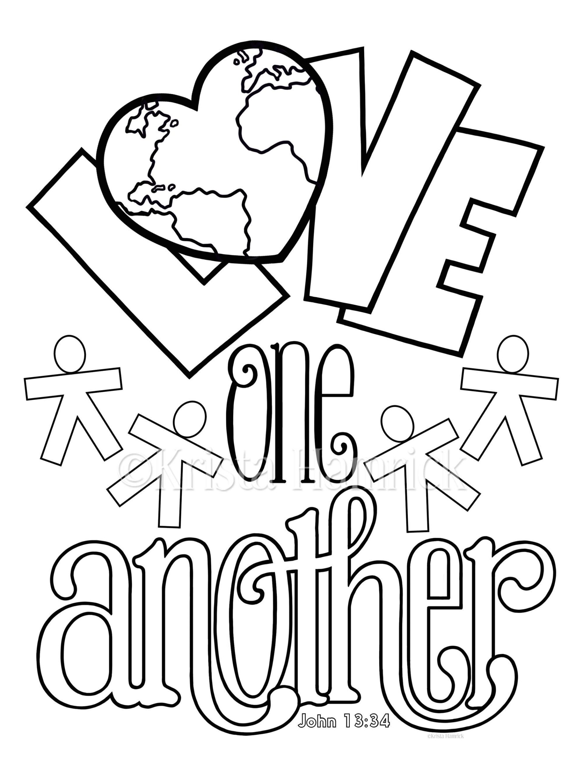 God Is Love Love One Another 2 Coloring Pages For Children Etsy Canada Love Coloring Pages Bible Coloring Pages Bible Coloring