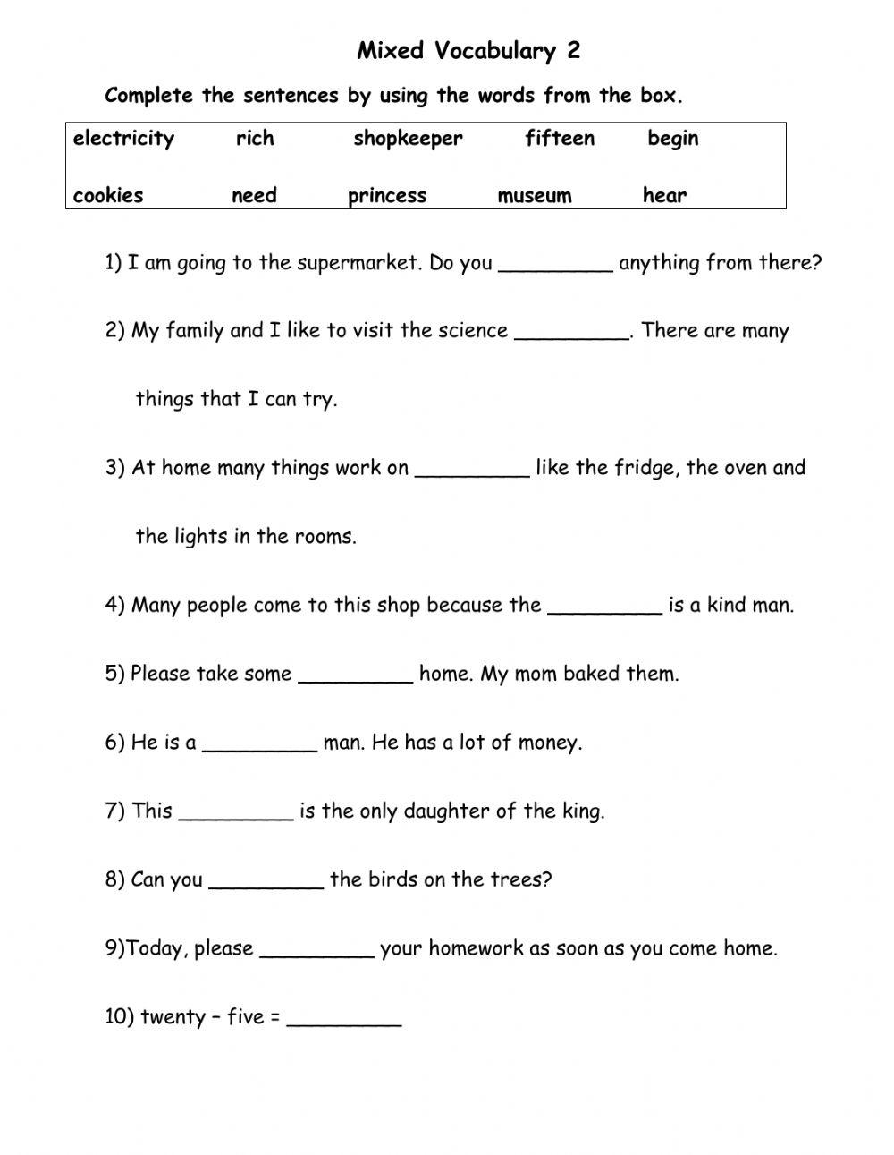 Grade 4 Vocabulary Worksheets K5 Learning Worksheets Library