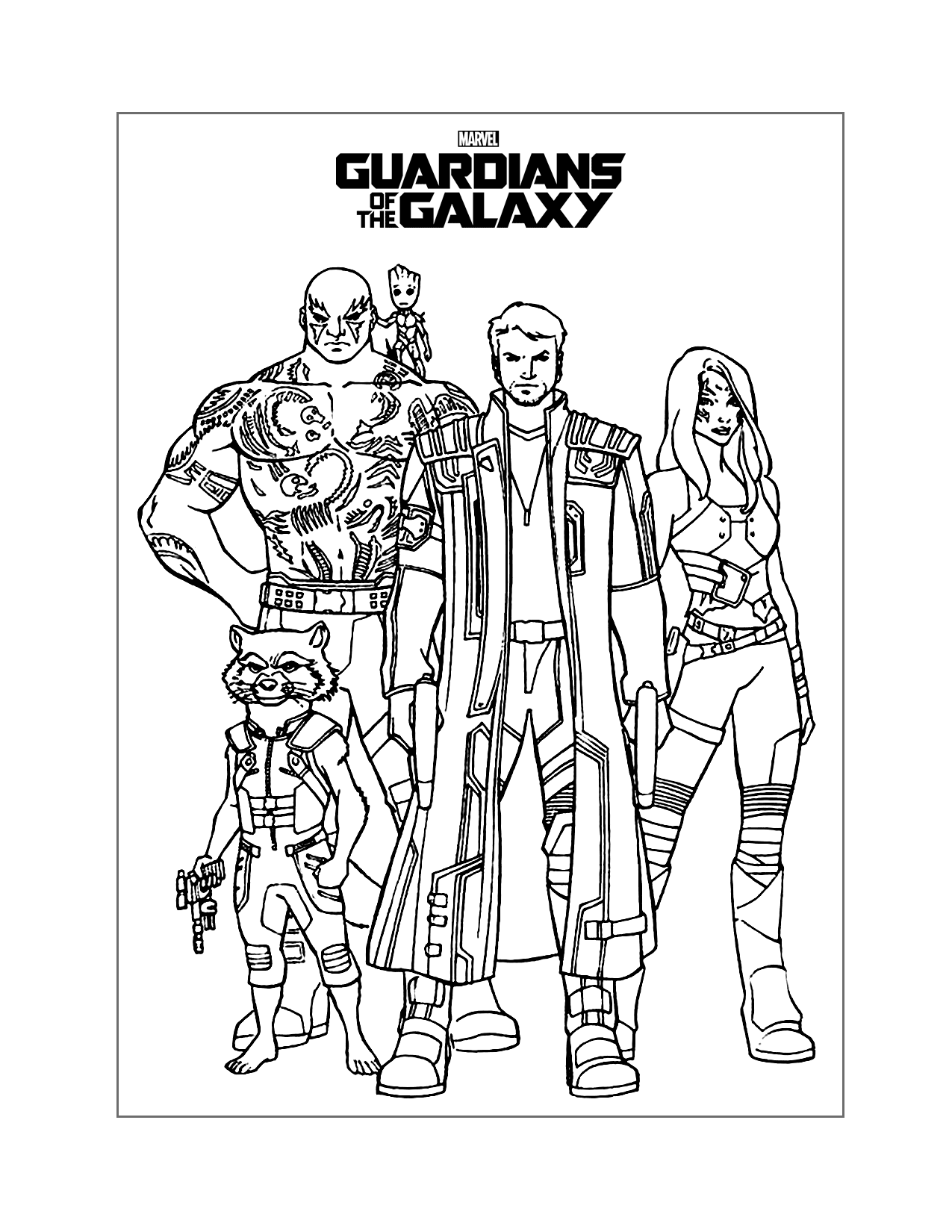 Guardians Of The Galaxy Coloring Pages Printable Coloring Pages
