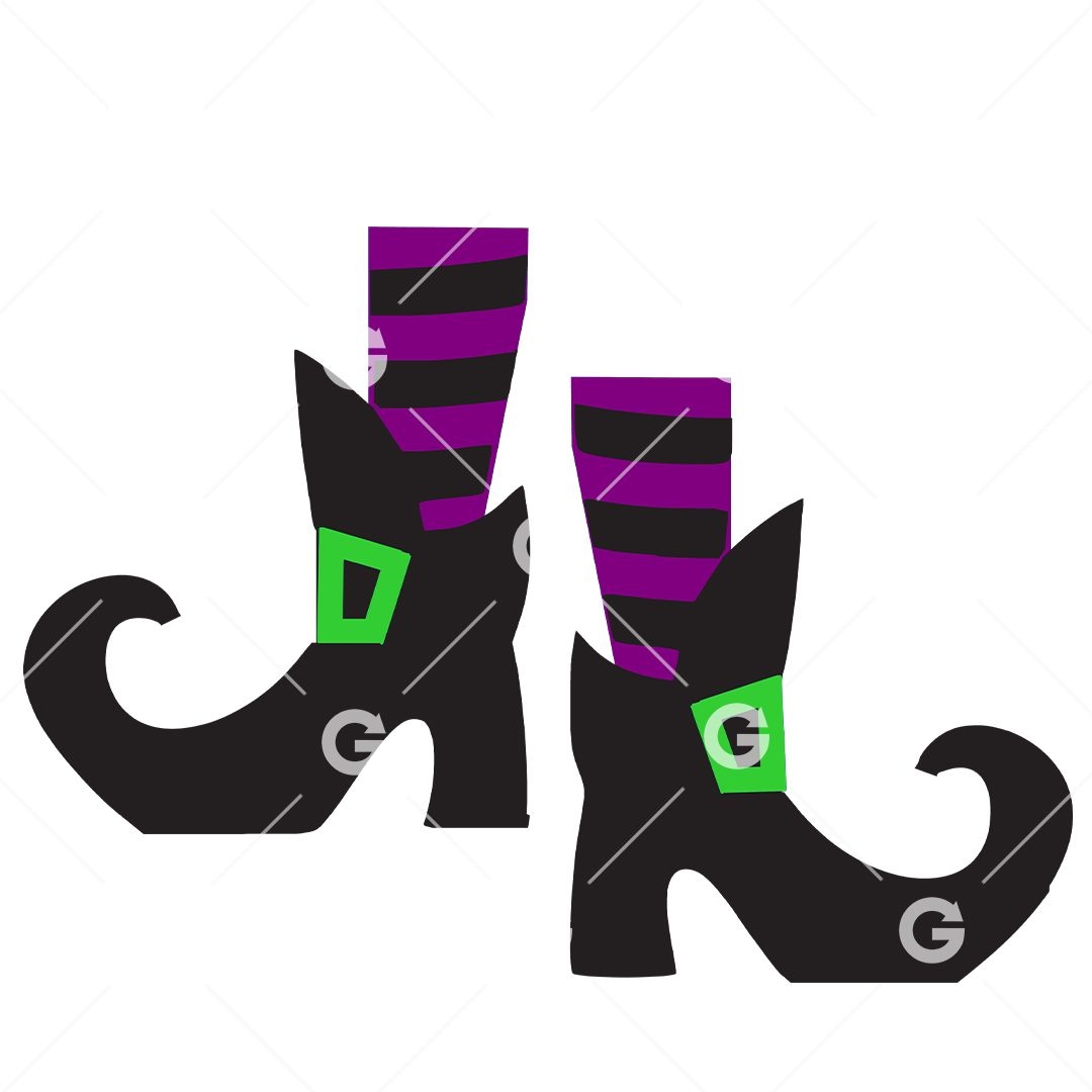 Halloween Witch Shoes SVG SVGed