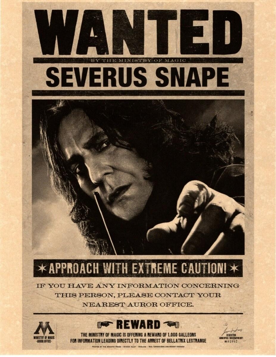 Harry Potter Severus Snape Wanted Prop Print EstateSales