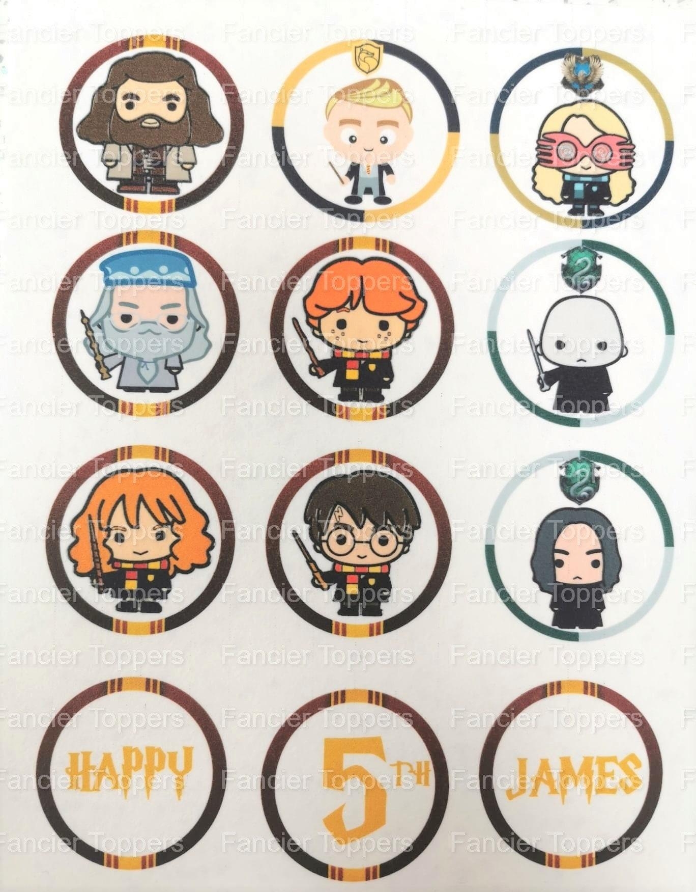 Harry Potter Cupcake Toppers Printable