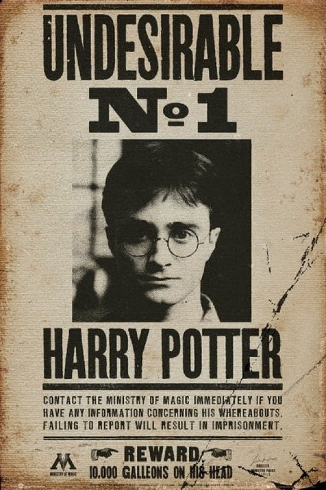Harry Potter Undesirable No 1 Wanted Poster Poster 24 X 36 Walmart