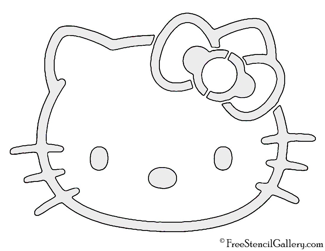 Hello Kitty Stencil Hello Kitty Pumpkin Hello Kitty Printables Hello Kitty Drawing