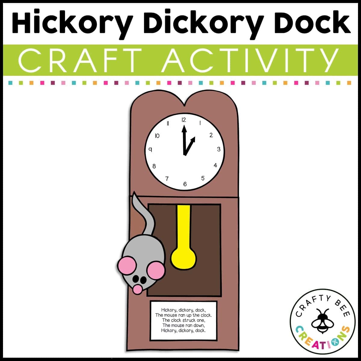 Hickory Dickory Dock Printable