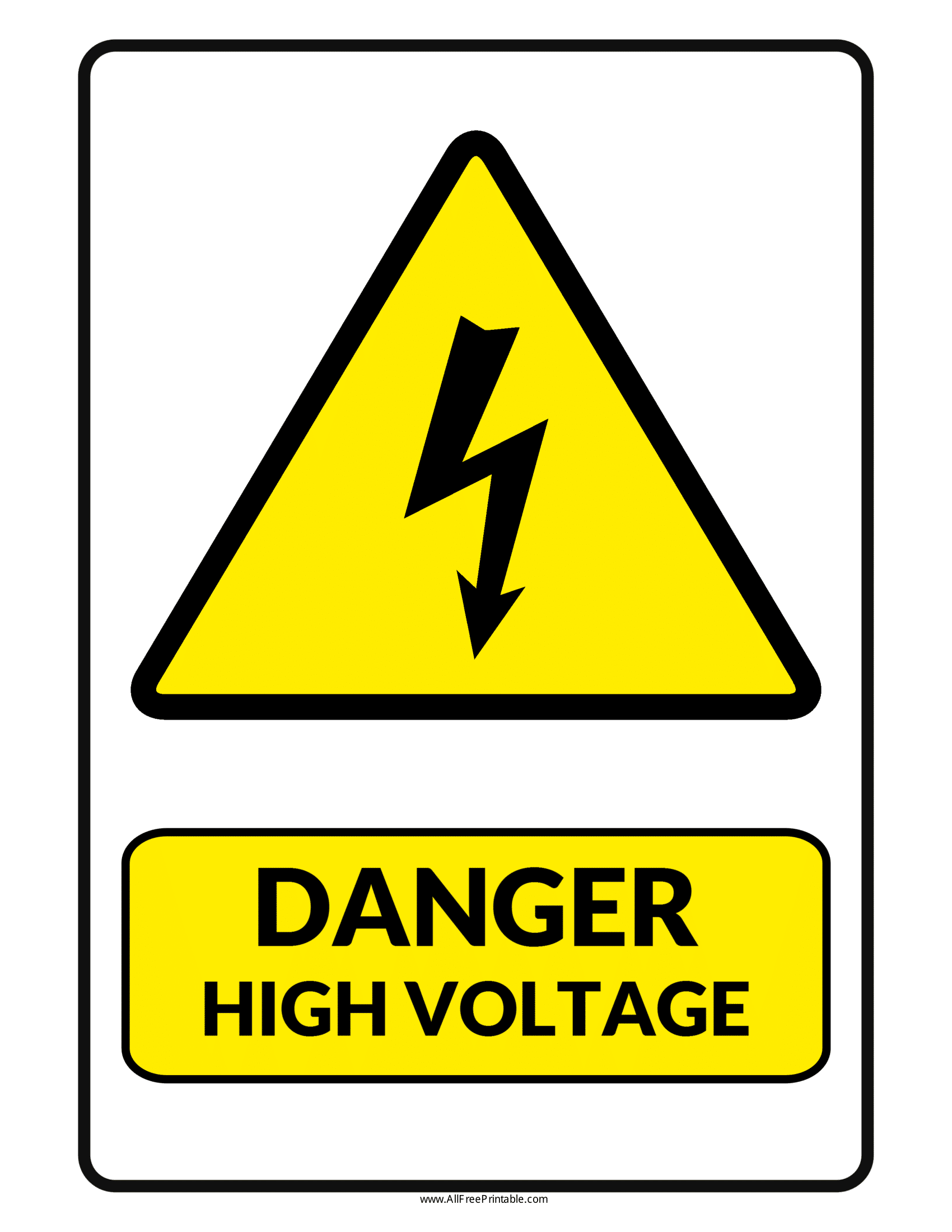 High Voltage Signs Poster Template
