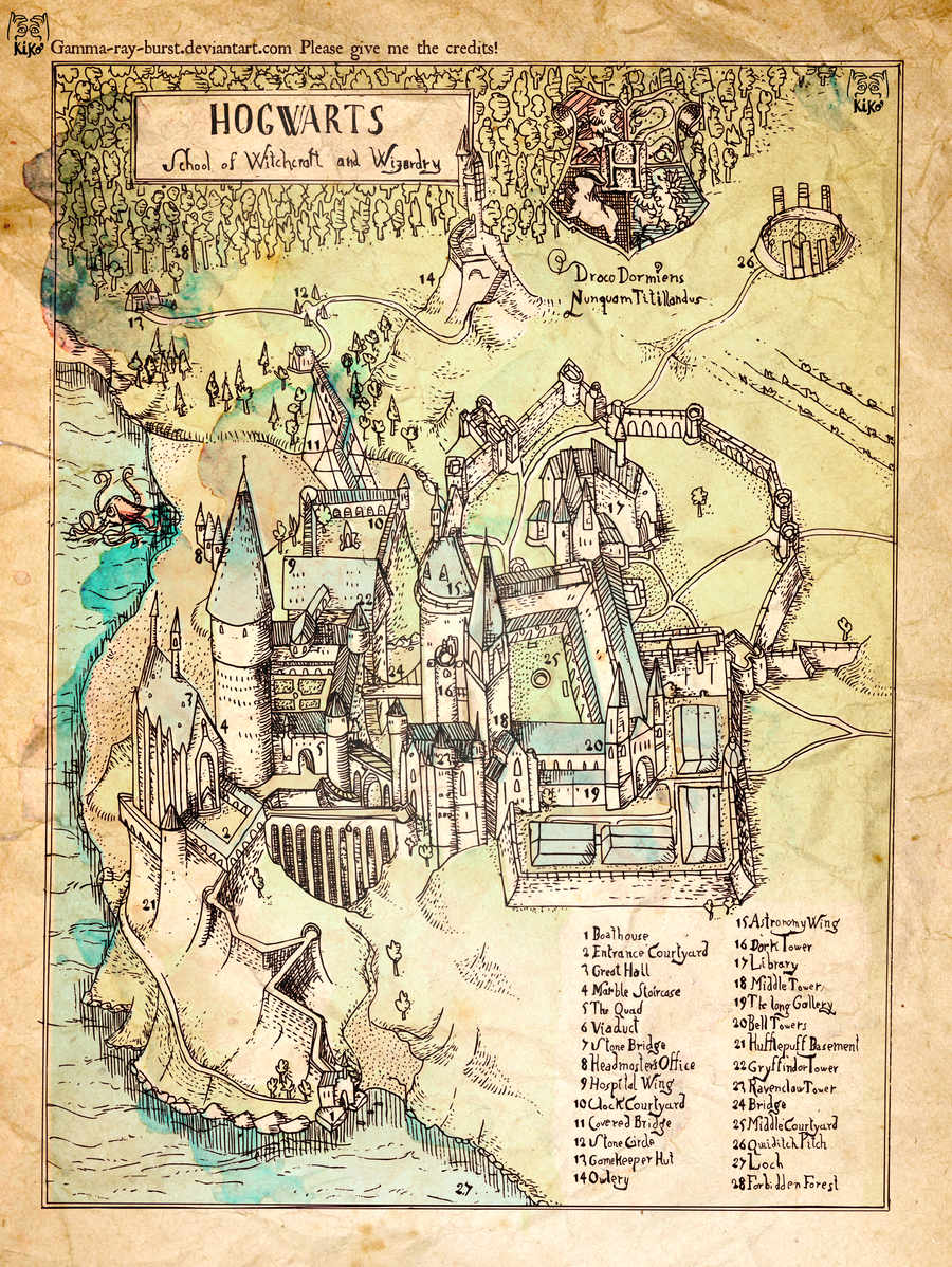 Hogwarts Illustrated Map Explore The Magical World Of Harry Potter