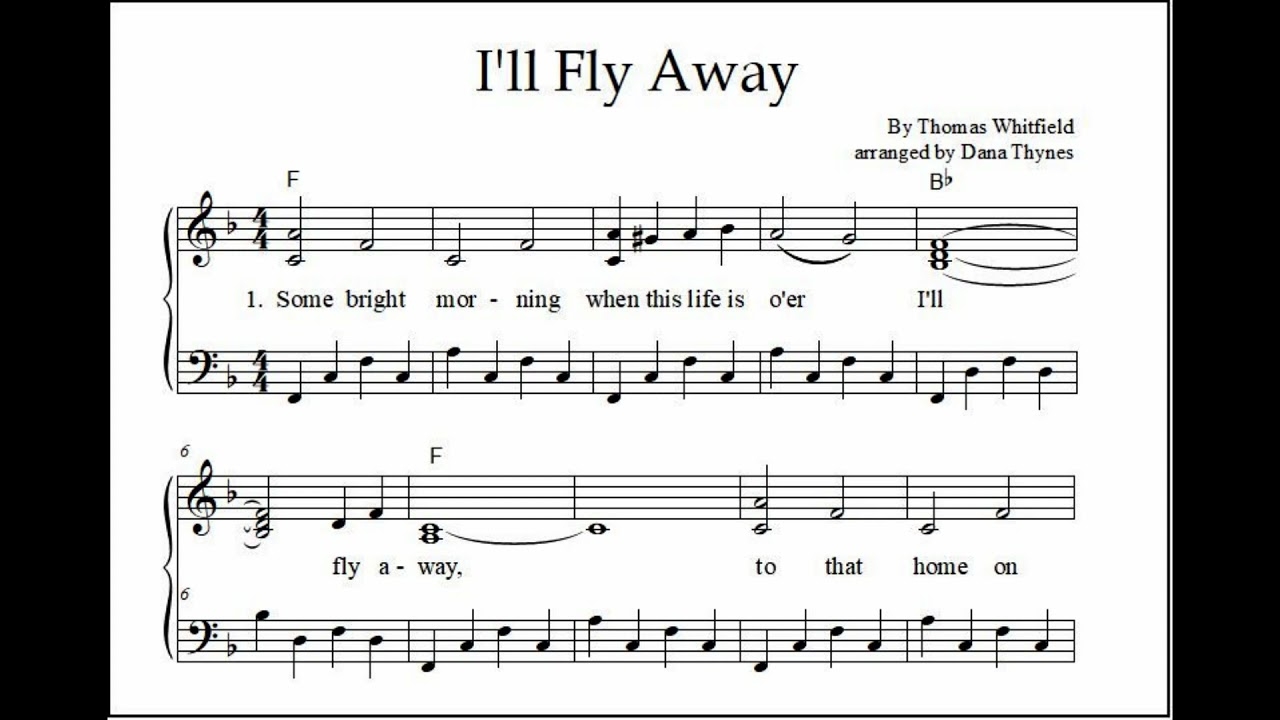 I ll Fly Away Chords Lyrics Sheet Music