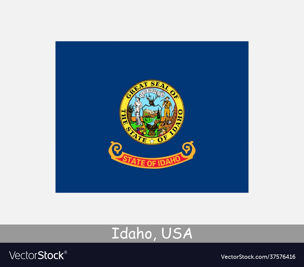 Idaho Usa State Flag Id Royalty Free Vector Image